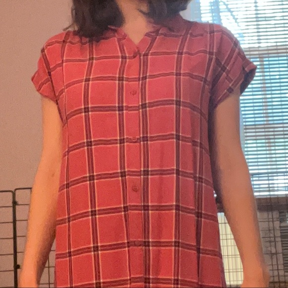 Old Navy Small Pink Plaid Dress - Picture 5 of 5